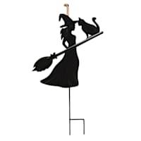 Spellbound Witch & Cat Yardstake, 24"