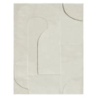 (B884) Crosby St. Ivory High-Low Area Rug, 8x10