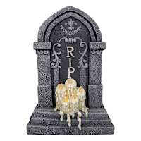 LED Melted Candle Tombstone, 22.2"