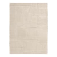 (D607) Crosby St. Athena Cosmo Cream High-Low Accent Rug, 3x5