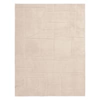 (D607) Crosby St. Athena Cosmo Cream High-Low Area Rug, 5x7