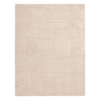 (D607) Crosby St. Athena Cosmo Cream High-Low Area Rug, 8x10