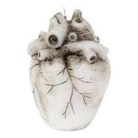 White Heart Bleeding Candle, 5"