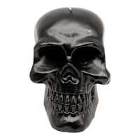 Black Bleeding Skull Candle, Medium