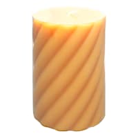 Willow Crossley Yellow Twisted Pillar Candle, 3x4