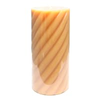 Willow Crossley Yellow Twisted Pillar Candle, 3x6