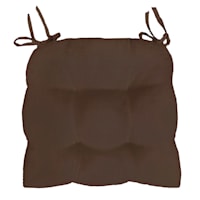 Coffee Bean Faux Suede Chair Cushion, 14x15