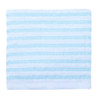 Essential Striped Turquoise Washcloth, 13"