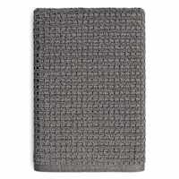 Crosby St. Dark Grey Terry Waffle Cotton Bath Towel, 30x54