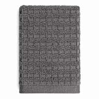 Crosby St. Dark Grey Terry Waffle Cotton Washcloth, 13"