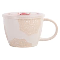 Ivory Flower Soup Mug, 8.5oz