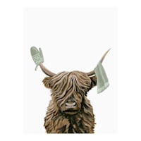 Highland Cow Kitchen Canvas Wall Art, 18x24