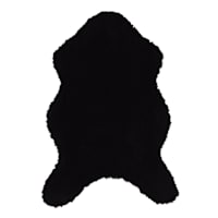 (C207) Found & Fable Black Curly Faux Fur Accent Rug, 3x5