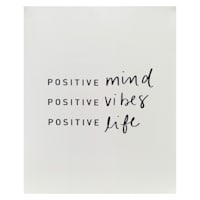 Positive Mind, Vibes, Life Canvas Wall Sign, 11x14
