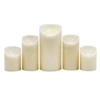 5-Pack Ivory LED Pillar Candles
