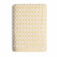 Honeybloom Plush Performance Yellow Popcorn Cotton Hand Towel, 16x28