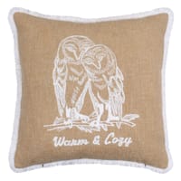 Honeybloom Warm & Cozy Owl Throw Pillow, 18"
