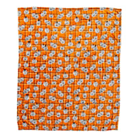 Homespun Halloween Jack-o'-Lantern Plush Throw Blanket, 50x60