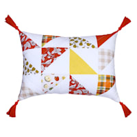 Homespun Harvest Patchwork Throw Pillow, 14x20