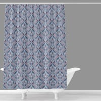 Providence Blue Pomegranate Floral Shower Curtain, 72"
