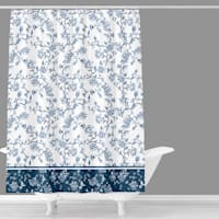 Providence Silvia Blue & White Floral Shower Curtain, 72"