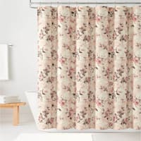 13-Piece Peach Blossom Flower Shower Curtain Set, 72"