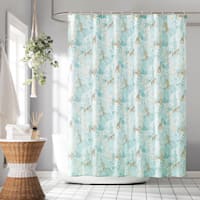 13-Piece Turquoise Tigers & Jungle Shower Curtain Set, 70x72