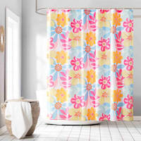 13-Piece Lola Multicolor Floral Shower Curtain Set, 70x72