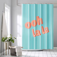 13-Piece Ooh La La Turquoise Shower Curtain Set, 70x72