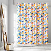 13-Piece Paloma Multicolor Citrus Shower Curtain Set, 70x72