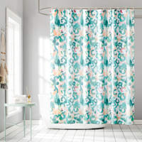 13-Piece Yara Multicolor Abstract Leopard Print Shower Curtain Set, 70x72