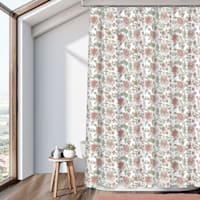 13-Piece Arya Coral Floral Shower Curtain Set, 70x72