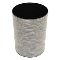 Winslow Black & Grey Stitched Round Trash Bin, 10l