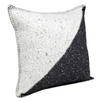 Ty Penningon Dark Grey & White Faux Wool Throw Pillow, 18"