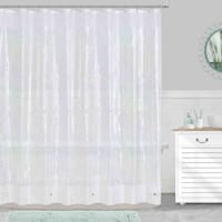 Holographic Grid Peva Shower Curtain, 70x72