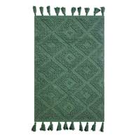 Green High-Low Diamond Handwoven Accent Rug, 2x4
