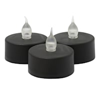 3-Pack Black LED Tealight Candles