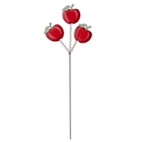 Red Metal Apple Pick, 16"