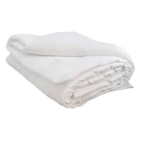 Honeybloom 3-Piece White Cotton Dash Matelasse Duvet Set, Full/Queen