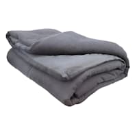 Honeybloom 3-Piece Dark Grey Cotton Dash Matelasse Duvet Set, Full/Queen