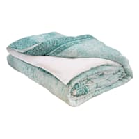 Found & Fable 3-Piece Green Distressed Medallion Cotton Comforter Set, Full/Queen