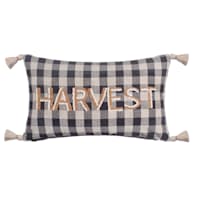 Harvest Embroidered Throw Pillow with Tassels, 14x24