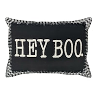Hey Boo Patchwork Throw Pillow, 14x20