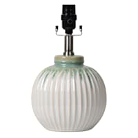 Found & Fable Green & White Reactive Glaze Small Lamp Base, 12"