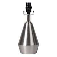Silver Metal Mini Tapered Cone Small Lamp Base, 12.5"