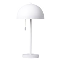 White Metal Dome Small Table Lamp with Shade, 20"