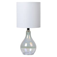 Iridescent Glass Mini Lamp with Shade,12"
