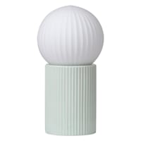 Green Novelty Uplight Lamp with Glass Shade, 11.5"