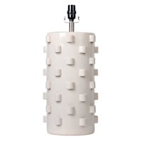 Found & Fable off White Ceramic Loop Detail Large Lamp Base, 21"