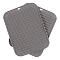 Set of 2 Gourmet Classics Grey Silicone Trivets